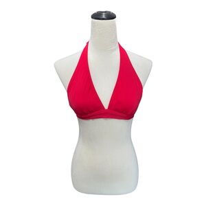 Red Halter Bikini Top